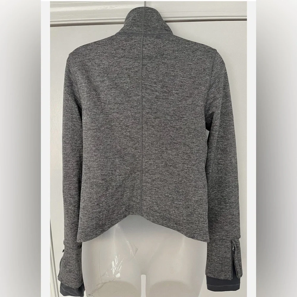 Women's Activewear Herringbone Running Walking Gray Jacket Size S - Picture 3 of 8